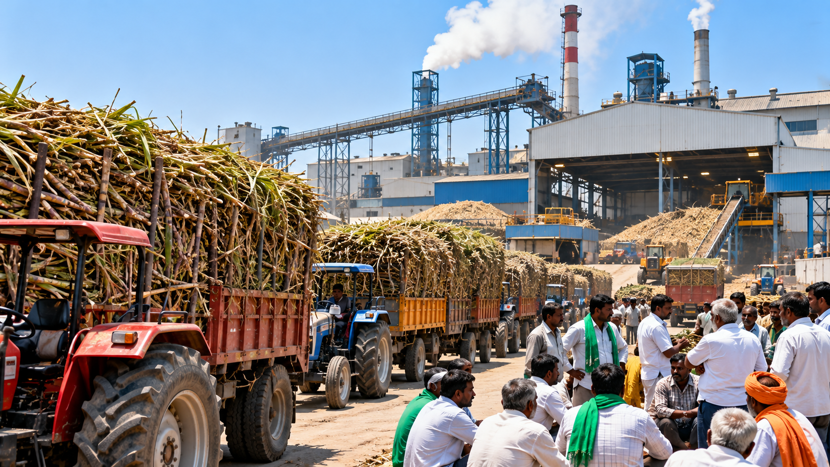 Only 19 Sugar Mills in Maharashtra Begin Crushing as Farmer Protests Disrupt Season