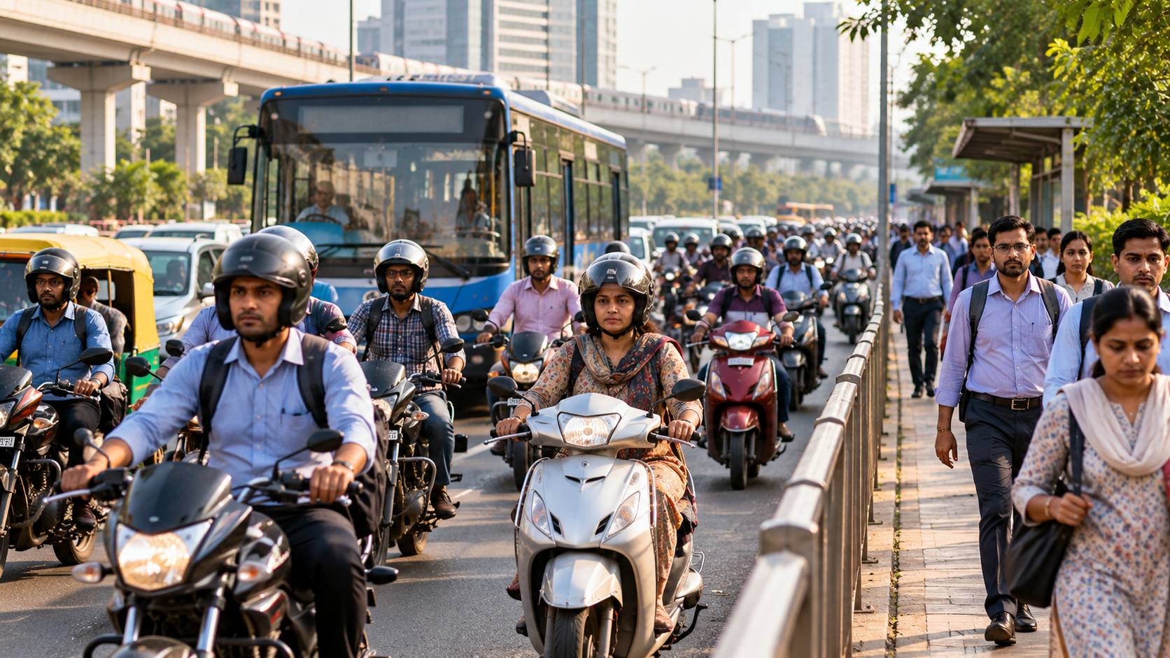 Two-Wheelers Lead India’s Daily Commute