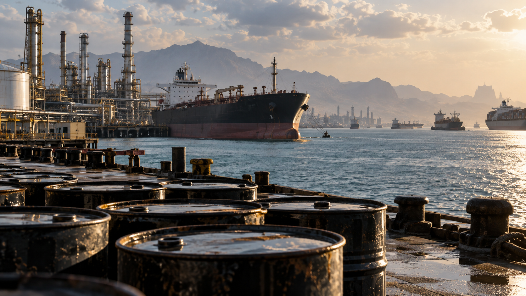 Oil Prices Fall Over 1% as Investors Weigh Supply Outlook and Middle East Risks