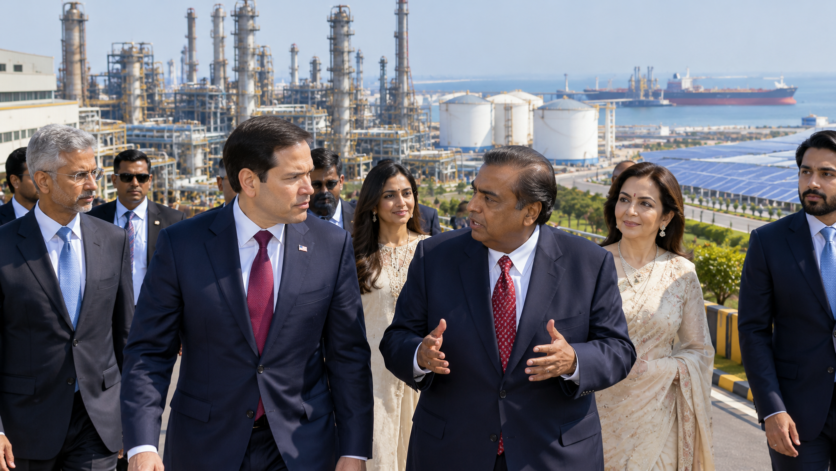 Marco Rubio Tours Reliance’s Jamnagar Refinery as US Pushes Energy Ties With India