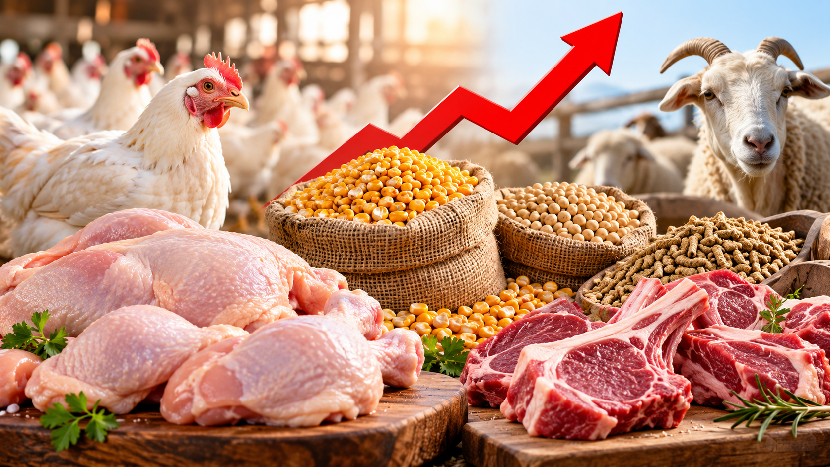 Meat Prices Rise as Feed Costs Surge