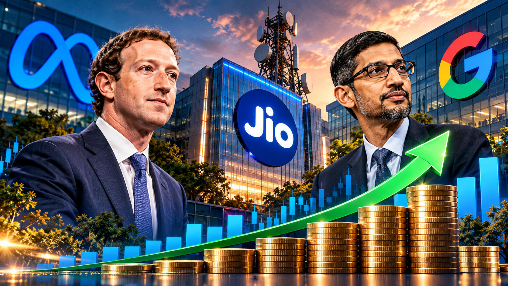 Jio IPO Boosts Meta, Google Stakes