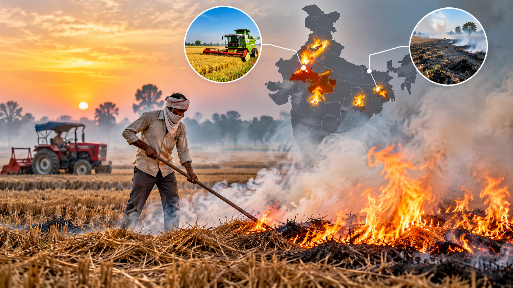 MP Leads India in Stubble Burning
